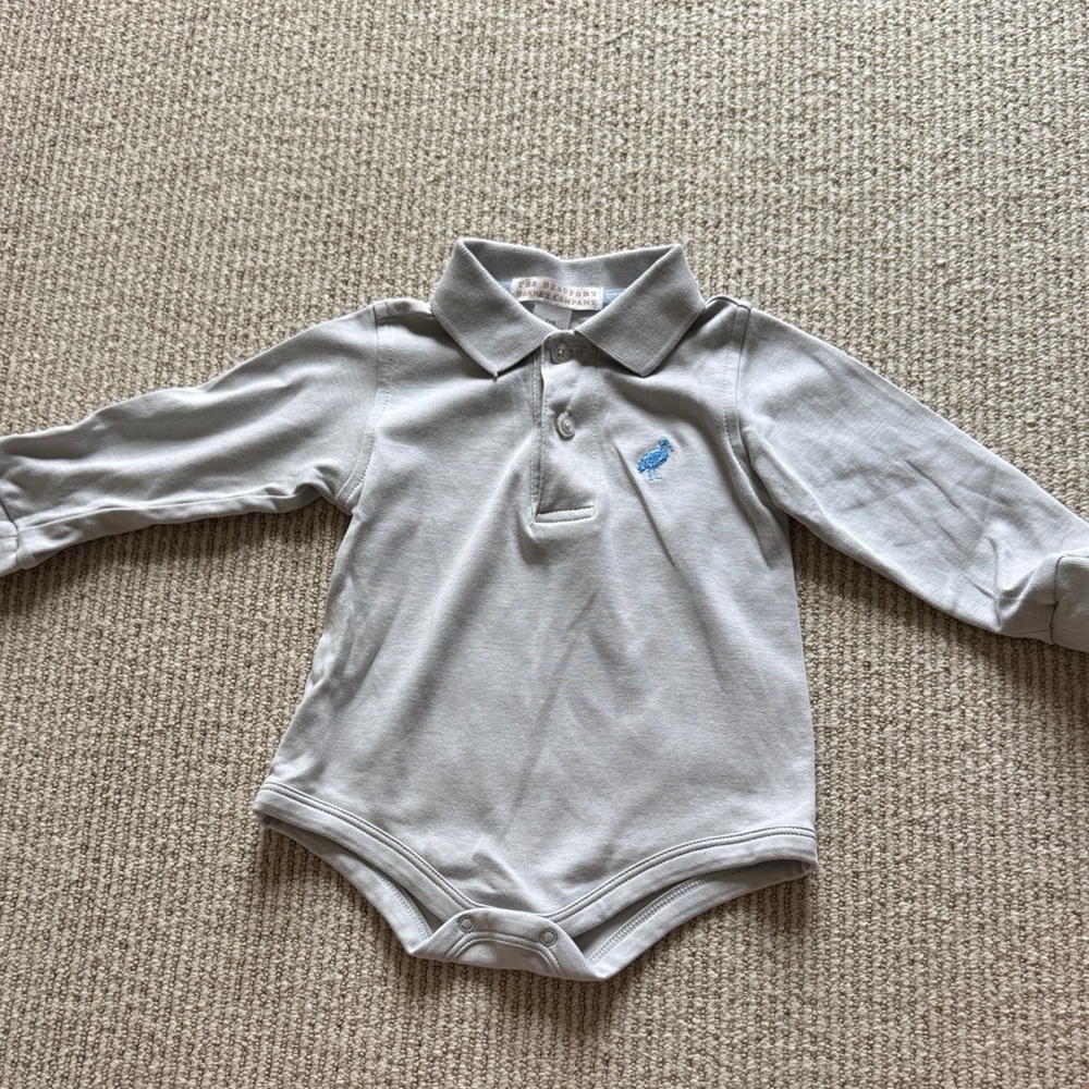 Beaufort bonnet co - Gray Long-Sleeve Kids One Piece - prim and proper onesie